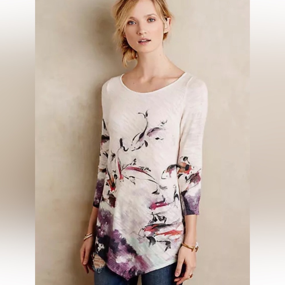 Anthropologie Knitted & Knotted Morning Walk Sweater Long Sleeve S
